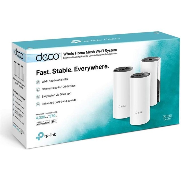 WIRELESS REPEATER TP-LINK AC1200 HOME MESH PACK 3 DECO M4