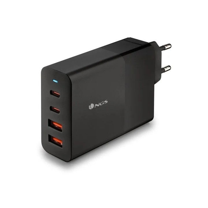 CARGADOR DE PORTATIL NGS BUD GAN 2XUSB-C/X2USB-A 100W BLACK