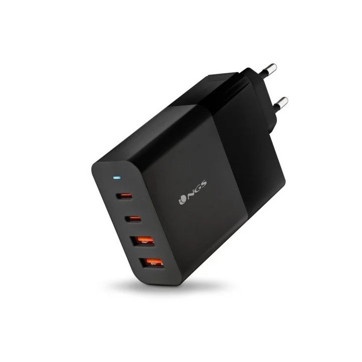 CARGADOR DE PORTATIL NGS BUD GAN 2XUSB-C/X2USB-A 100W BLACK
