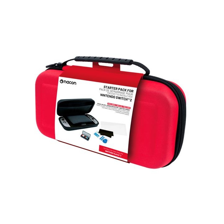 Nacon Pack Funda Rigida L+ Protector para Nintendo Switch 2 Roja (SWITCHNEWPACK5RED)
