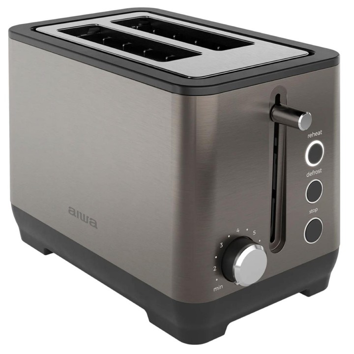Aiwa ABT-1000 Tostadora 1.000W 2 Ranuras Acero Antihuellas