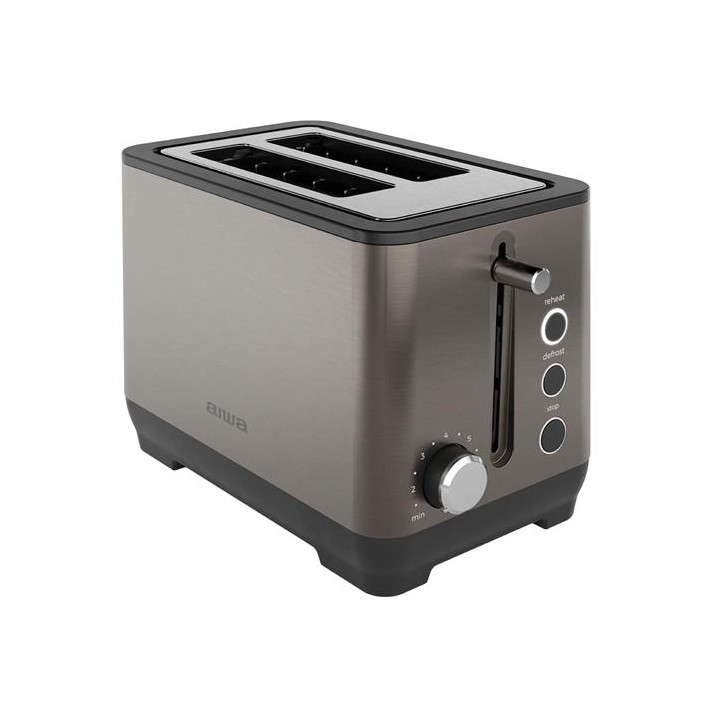 Aiwa ABT-1000 Tostadora 1.000W 2 Ranuras Acero Antihuellas