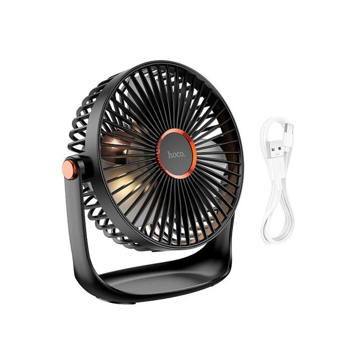 Borofone DBF02 Ventilador Sobremesa Recargable con Luz de Ambiente
