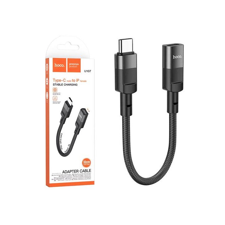 Adaptador USB-C a Lightning Hembra Hoco U107