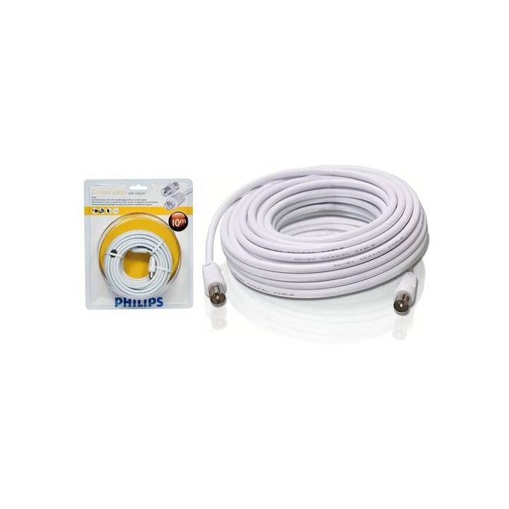 Philips SWV2204W/10 Cable Antena Coaxial TV 10 metros