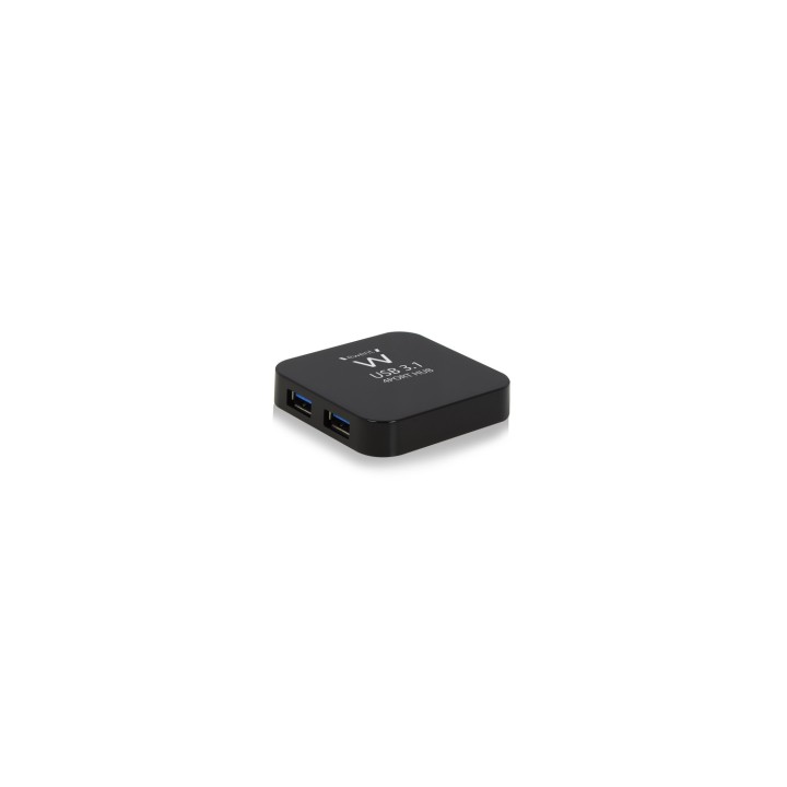 HUB EWENT USB 3.1 4 PUERTOS AC POWER NEGRO EW1134