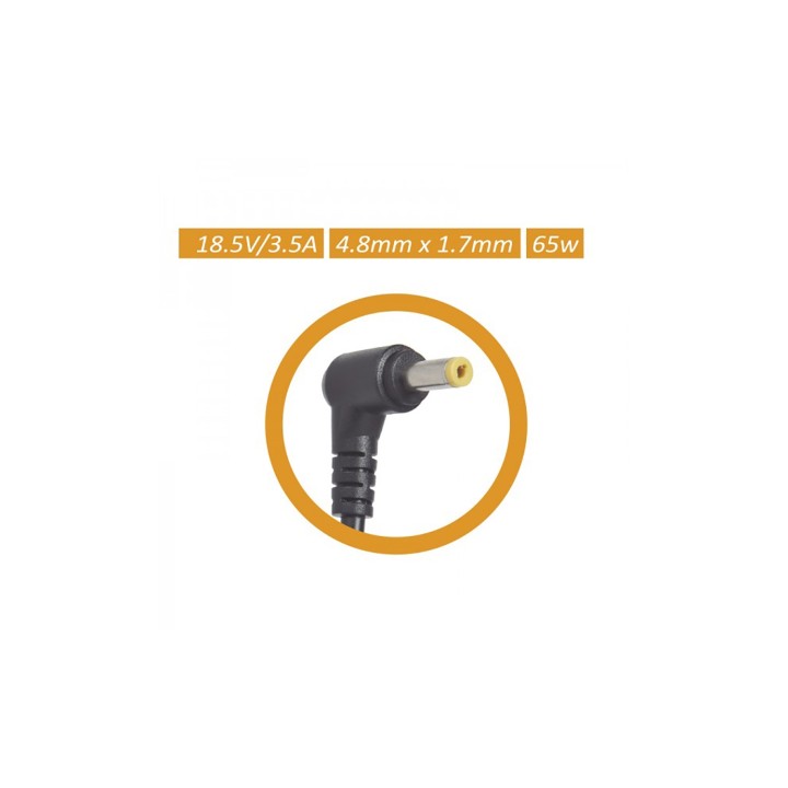 CARGADOR PORTATIL APPROX ESPECIFICO HP 65W 4.8 x 1.7 mm APPA05