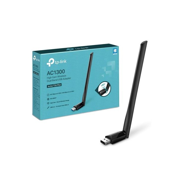 Tp-Link Adaptador AC1300 DualBand USB 3.0 (Archer T3U Plus)