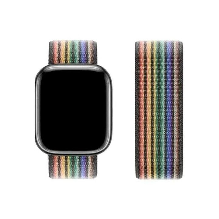 Hoco iWatch WA02 Original Series Loop Type Nylon Strap (38/40/41mm) Black Rainbow