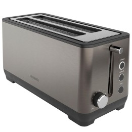Aiwa ABT-1600 Tostadora 1.600W 2 Ranuras Extra Anchas Acero Antihuellas