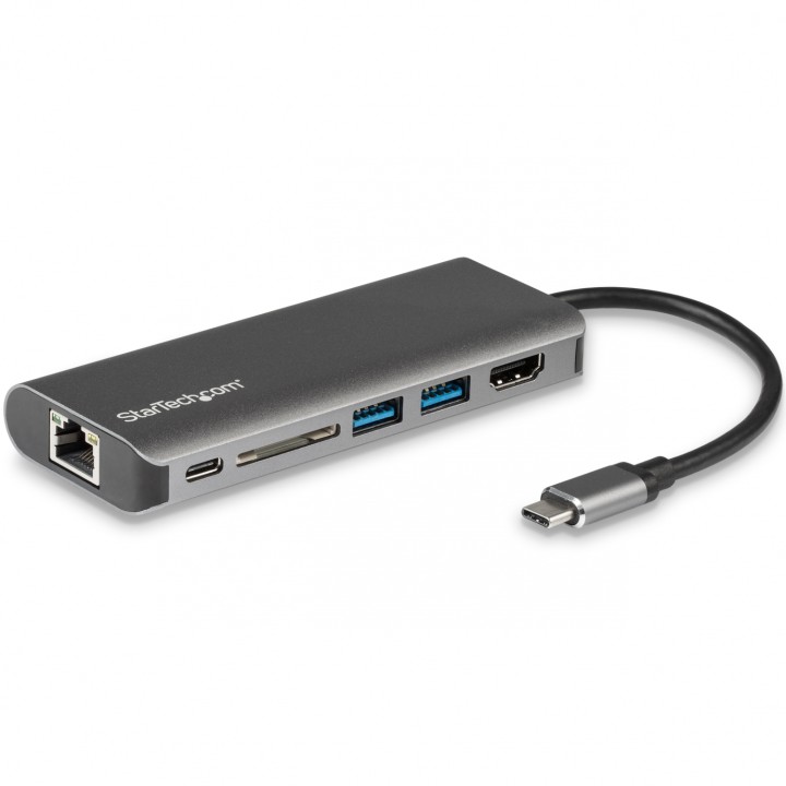 StarTech.com Adaptador Multipuertos USB-C - Docking Station Portátil USB Tipo C a HDMI de 4K con Hub USB 3.0 de 2 Puertos -