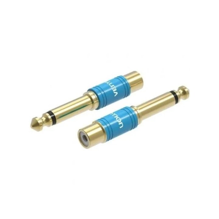 ADAPTADOR VENTION RCA HEMBRA - JACK 6.5 MACHO BLACK