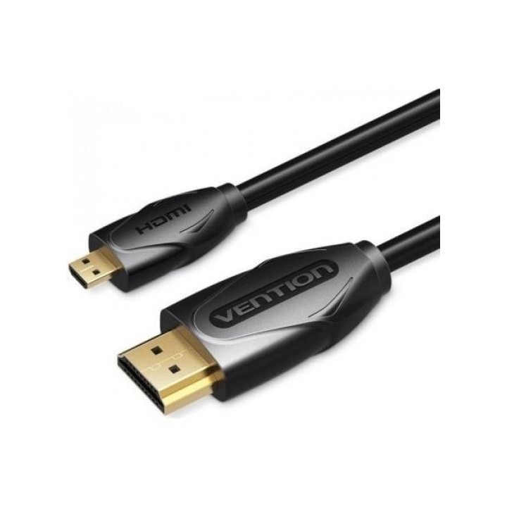 CABLE HDMI 1.4 HDMI/M - MICRO HDMI/M VENTION 1M BLACK