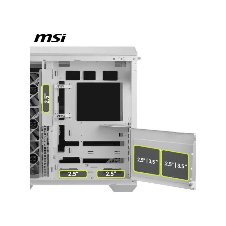 CAJA ORDENADOR GAMING MSI MAG PANO 100R PZ MATX RGB WHITE