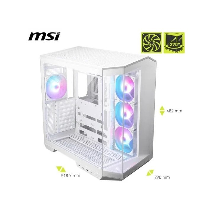 CAJA ORDENADOR GAMING MSI MAG PANO 100R PZ MATX RGB WHITE