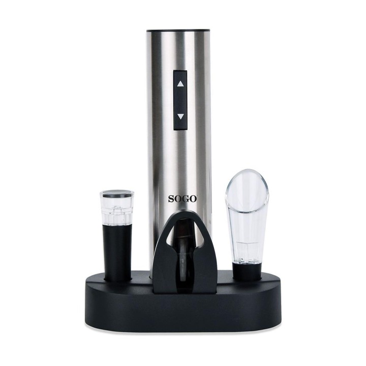 Sogo ACC-SS-17340 Abridor de Vino Eléctrico Recargable Con Accesorios