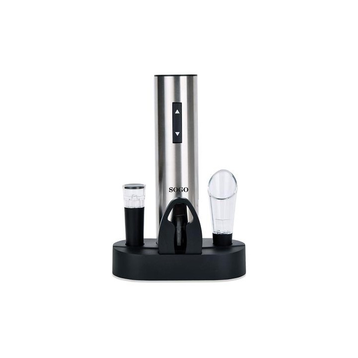 Sogo ACC-SS-17340 Abridor de Vino Eléctrico Recargable Con Accesorios