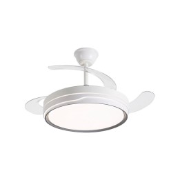 Daewoo DW5006 Ventilador Techo con Luz Led 30W Aspas Retráctiles Blanco