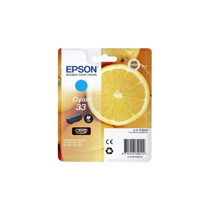 CARTUCHO EPSON 33 CIAN C13T33424012