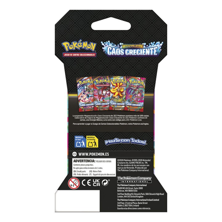 Sobre cartas Caos Creciente Megaevolucion Pokemon español
