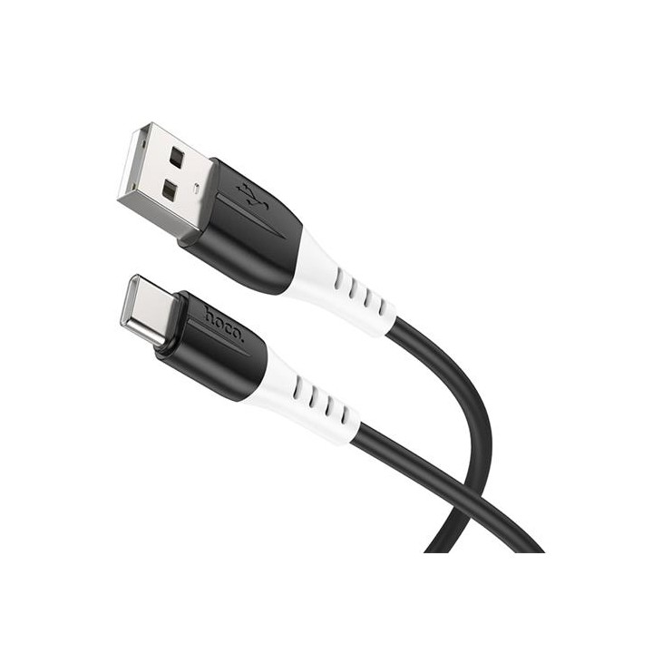 Cable USB a USB-C 1 m 3Amp Hoco X82 Silicona Black