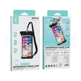 Ikrea WR9185 Funda Con Correa Impermeable para Móvil 4" a 7" IPX8 Negra