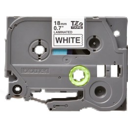 CINTA BROTHER TZE-241 18MM BLANCO/NEGRO