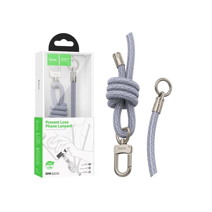 Hoco GH6 Cordón Ajustable para Móviles 1.8m Elegant Denim Blue