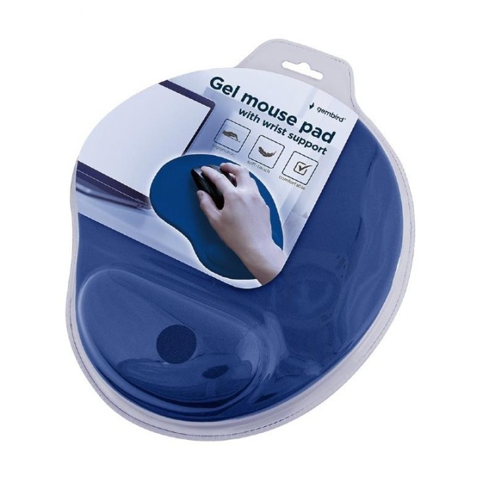 ALFOMBRILLA GEMBIRD REPOSAMUÑECAS GEL MOUSE PAD BLUE