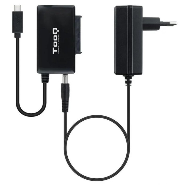 ADAPTADOR USB 3.0 USB-C TOOQ DISCO DURO SATA 2.5/3.5 ALIMENTADOR BLACK