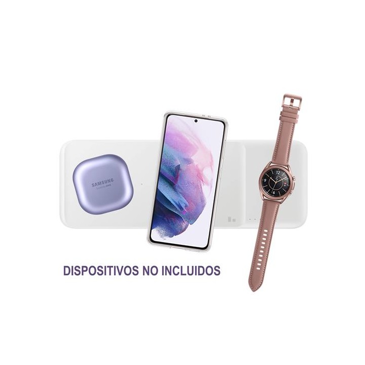 Cargador Inalámbrico 9W Samsung Trio Pad (EP-P6300TWEGEU) Blanco