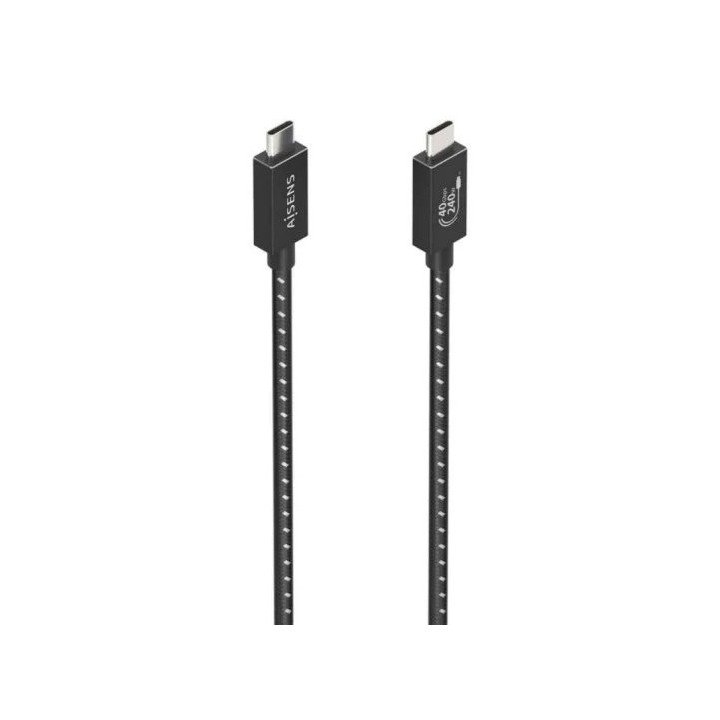 CABLE USB-C 4.0 AISENS TIPO USB-C/M - USB-C/M 50CM 240W 40GBPS BLACK