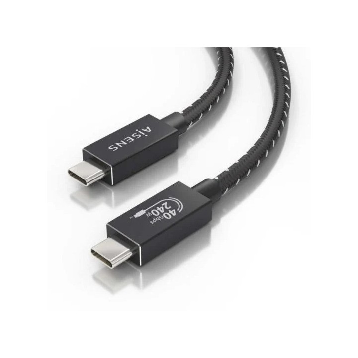CABLE USB-C 4.0 AISENS TIPO USB-C/M - USB-C/M 50CM 240W 40GBPS BLACK