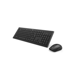 HAMA teclado y ratón inalámbrico, alcance del bluetooth de hasta 8 metros,  Cortino ESPAÍ‘OL, Color negro