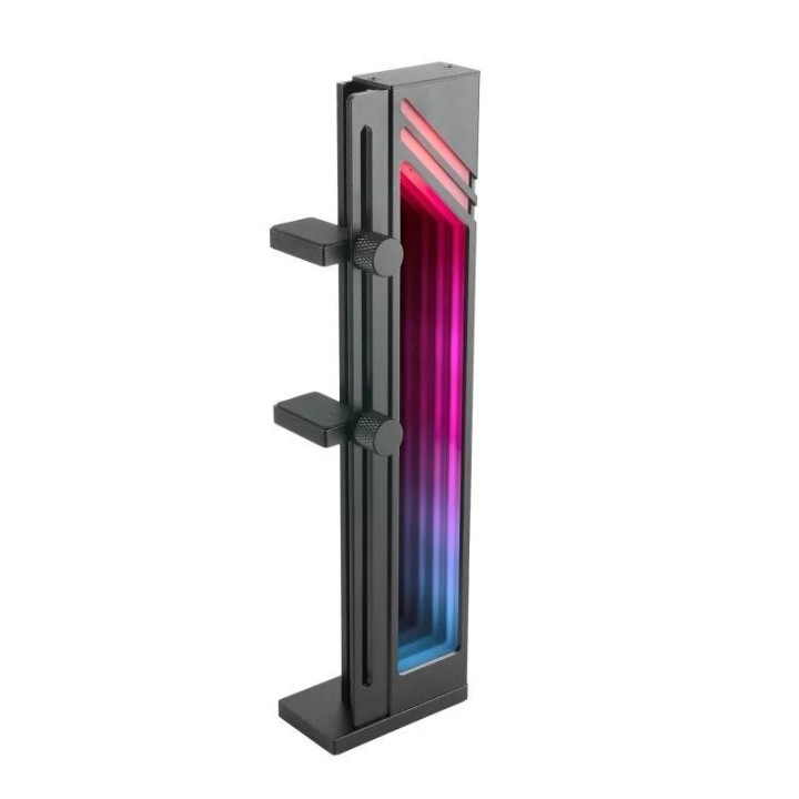 SOPORTE MARS GAMING PARA TARJETA DE VIDEO MAGNETICO RGB BLACK
