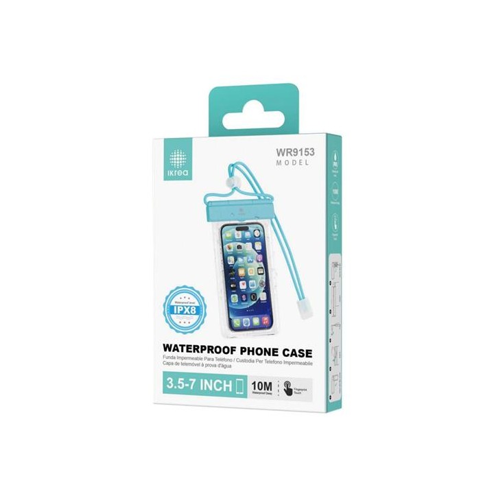 Funda Impermeable para Móvil 3.5" a 7´´ IPX8 Ikrea WR9153 Azul
