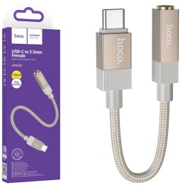 Hoco UPA32C Adaptador USB-C a Jack 3.5mm Dorado