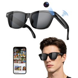 Blackview BV100 SmartGlasses con Cámara 2K y Traducción IA Polarizadas Sunglasses