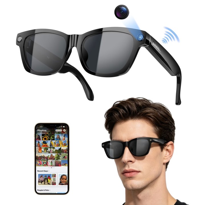 Blackview BV100 SmartGlasses con Cámara 2K y Traducción IA Polarizadas Sunglasses