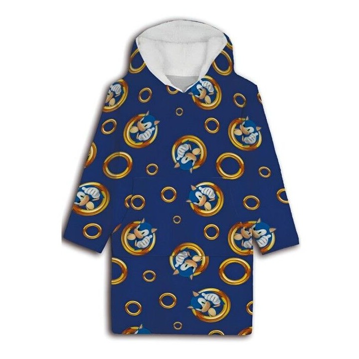 Bata sudadera oversize Sonic the Hedgehog coral infantil