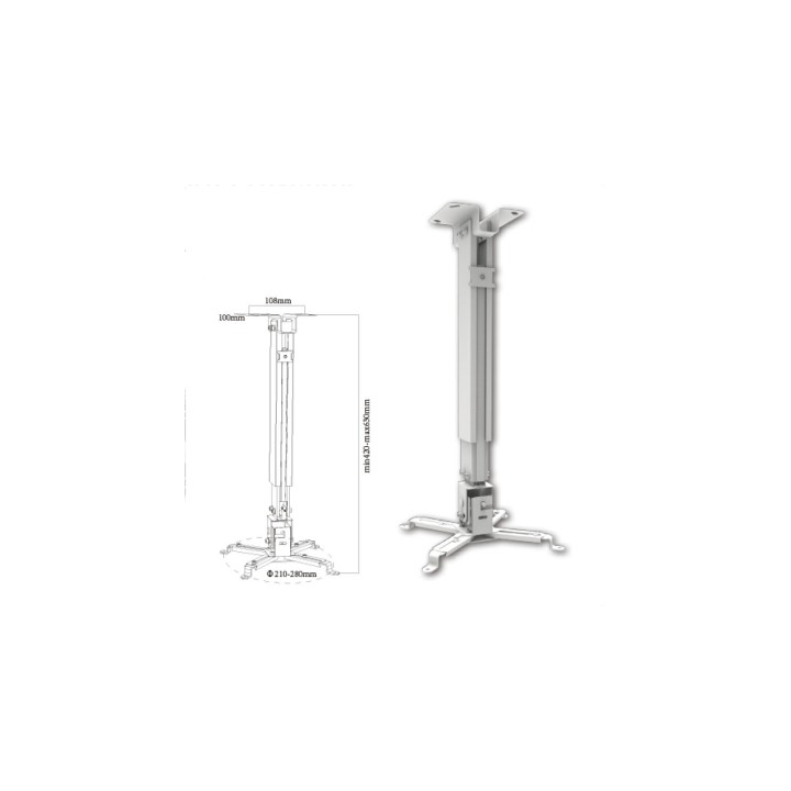 APPROX APPSV00 SOPORTE PARA PROYECTOR DE TECHO BLANCO