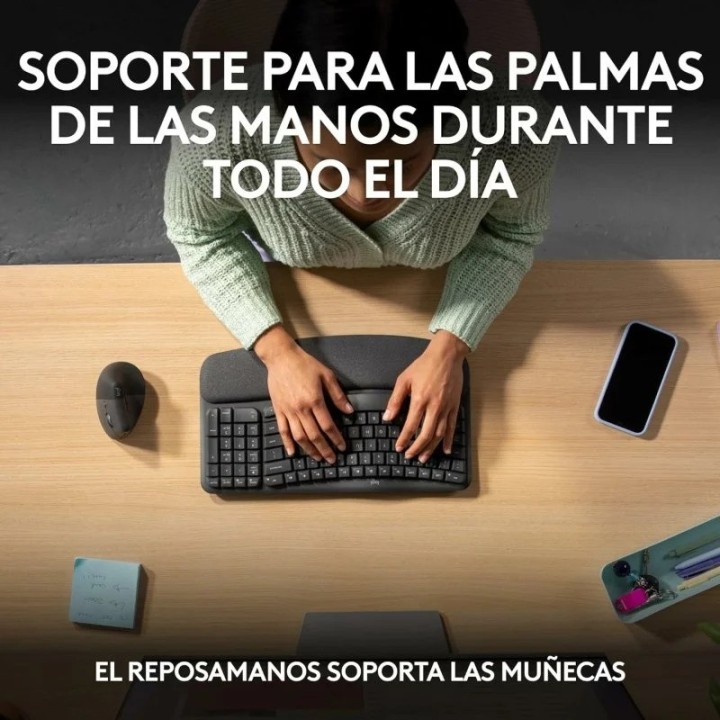 TECLADO LOGITECH WAVE KEYS BLUETOOTH BLACK