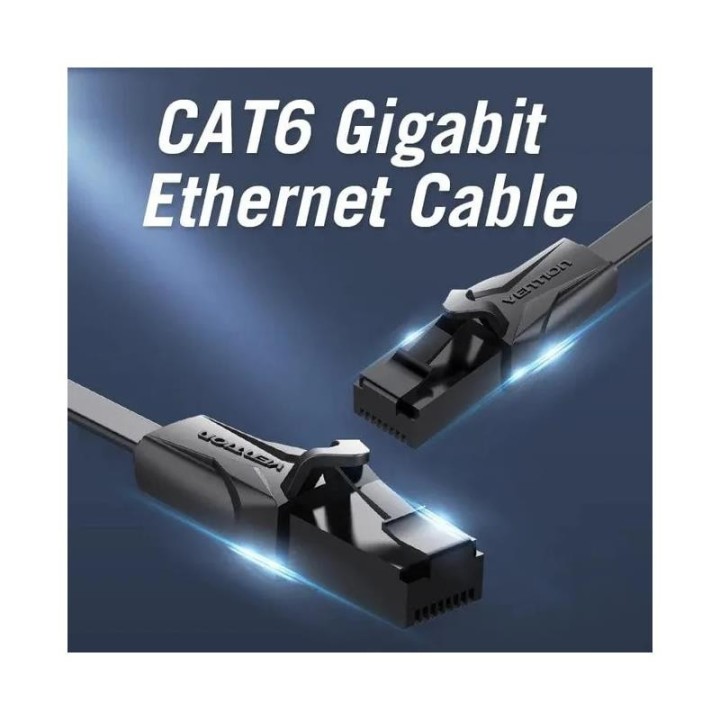CABLE DE RED CAT6 UTP 1M VENTION PLANO BLACK