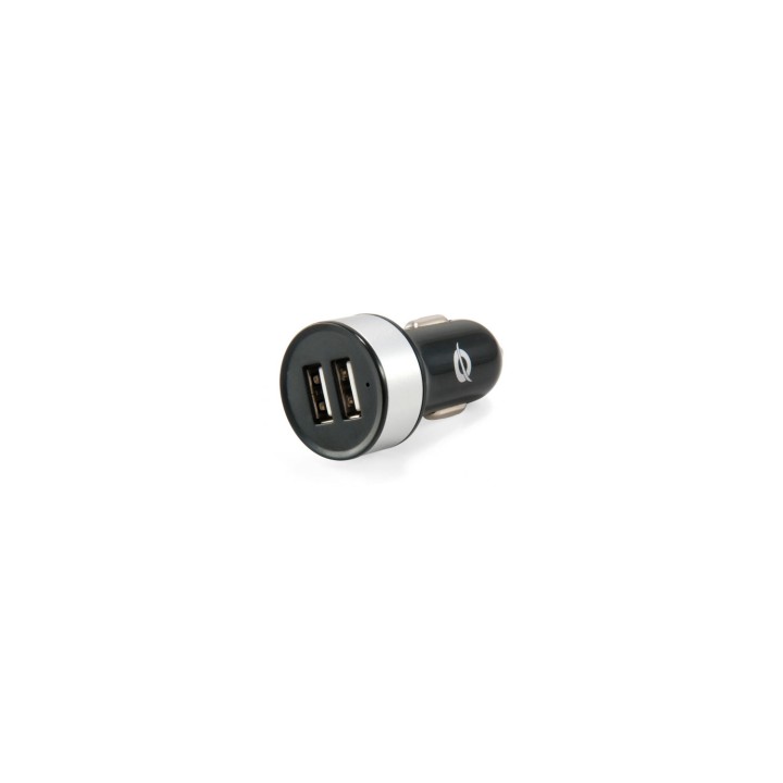 CARGADOR COCHE 2 PTOS USB CONCEPTRONIC NEGRO CUSBCAR2A