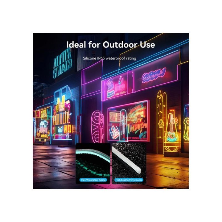 TIRA LED VENTION SILICONA NEON RGB CONTROL REMOTO 5V 1M