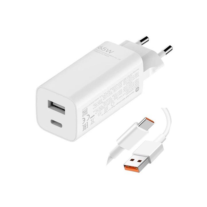 Cargador USB y USB-C 65W+ Cable USB a USB-C Xiaomi (BHR5515GL)