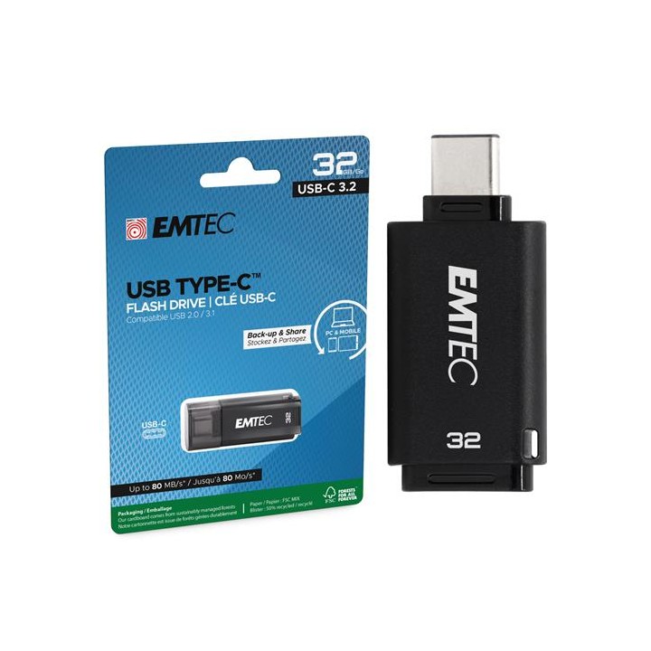 Memoria USB Type-C 3.2 32GB Emtec D400