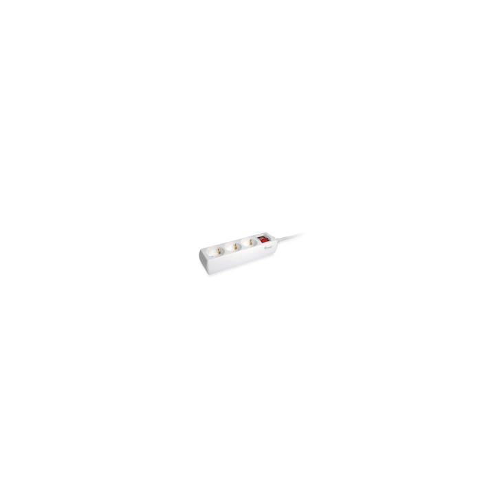 REGLETA EQUIP CON 3 TOMAS SCHUKO CABLE DE RED BOTON DE APAGADO ENCENDIDO 1.5M NEGRO 245551