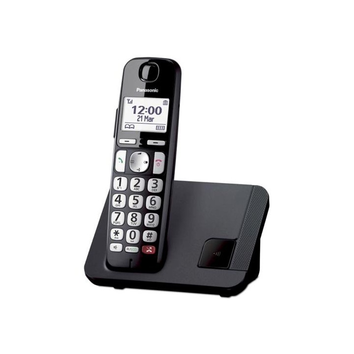 Panasonic KX-TGE250SPB Teléfono Inalámbrico para Mayores Negro