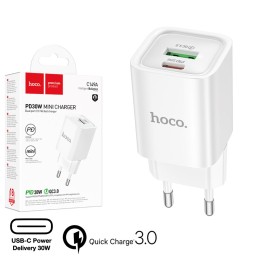 Hoco C149A Cargador Cham PD30W+QC3.0 EU White
